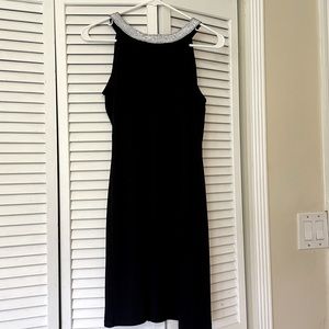 Women's Flowy Mini Dress Halter Neck Sequin Design